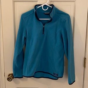 Light blue LL bean fleece quarter zip